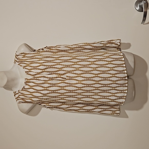 Zac and Rachel sleeveless white gold link chain pattern Small EUC - Picture 6 of 7